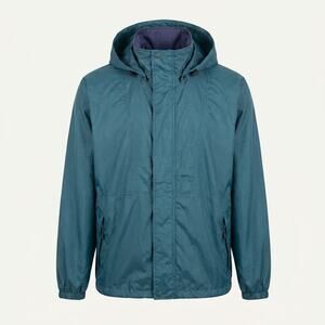 Vintage West Marine Full-Zip Rain Jacket – Teal & Purple Ripstop – Men's XL